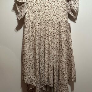 Joyfolie Milana Dress in Neutral Mini Floral